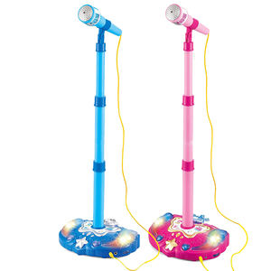 Enfants bébé karaoké chantant éducation précoce <span class=keywords><strong>Puzzle</strong></span> jouet multifonctionnel Simulation bureau debout Microphone filaire avec lumière - Product Image 5