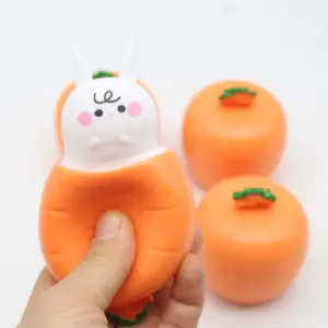 Sıcak yeni tasarım yaratıcı dekompresyon egzoz oyuncak garip parodi havuç tavşan sıkmak fincan tür sıkmak oyuncaklar