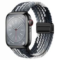 Bracelet de montre en nylon tissé magnétique universel pour Apple Watch S10/9/8/7/6, Samsung & Huawei 20/22mm, bracelet de montre intelligente