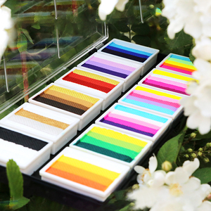 GP Ensemble de peintures pour le visage et le corps arc-en-ciel de haute qualité Peinture pour le visage à base d'eau Couleurs Split Cakes <span class=keywords><strong>Palette</strong></span> Non Toxic Professional 6*10g - Product Image 5