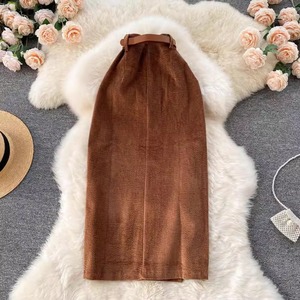 <span class=keywords><strong>Jupe</strong></span> mi-longue rétro style HK, version coréenne, taille haute, amincissante, coupe ajustée, très tendance - Product Image 5