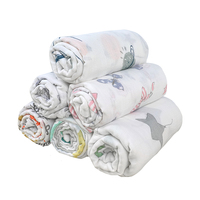 Housse de couette pour couverture bébé en bambou et coton tricoté, anti-statique, garnie de soie, portable, pour l'été
