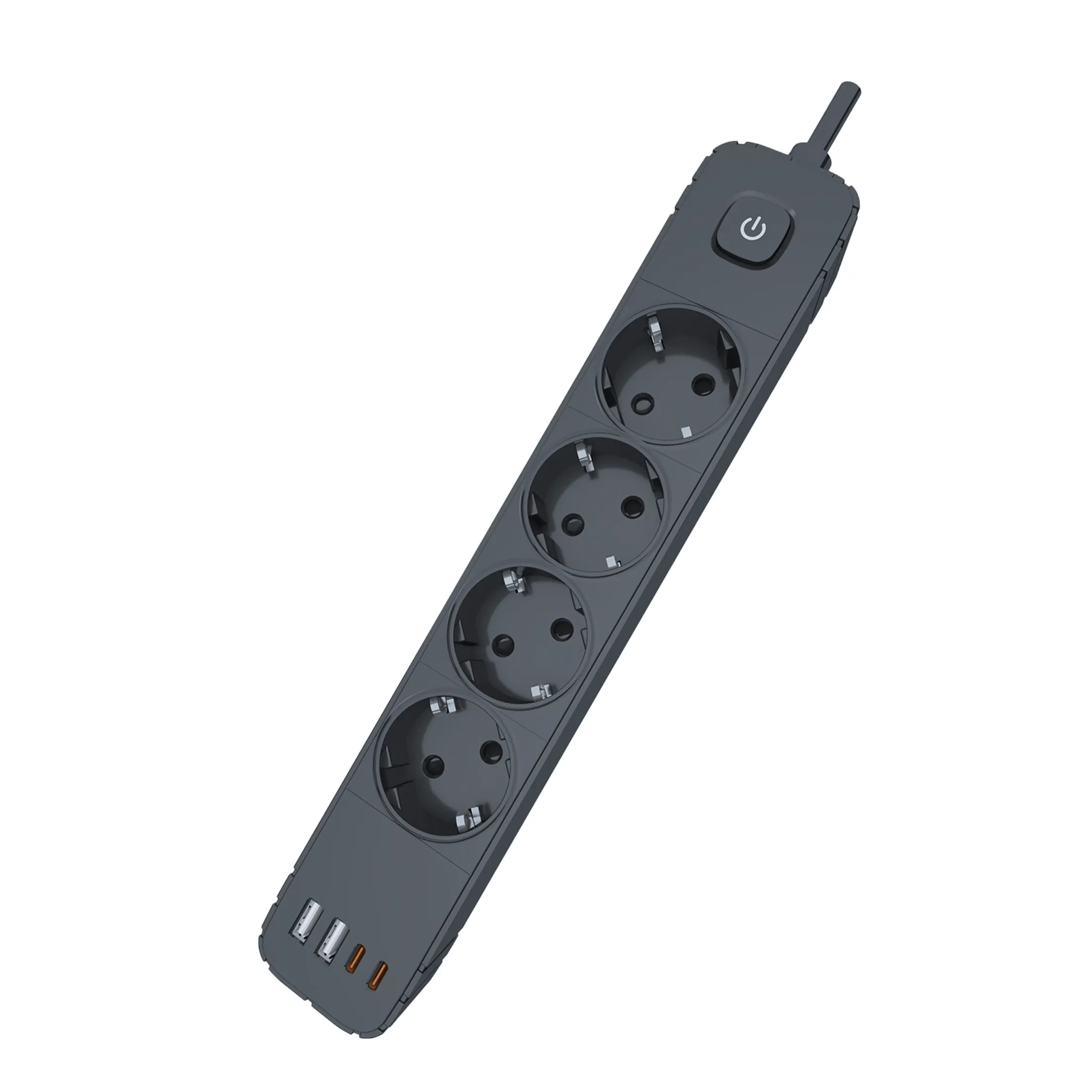 Usine OEM 4 multiprises USB avec 2 ports USB A et 2 ports de type C pour le plomb d'extension du marché UE Allemagne Corée