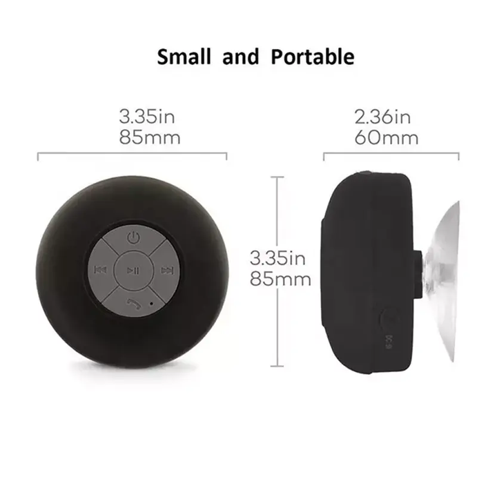 R BT Shower Speakers IPX4 Waterproof Portable Wireless BT Speaker Round ...