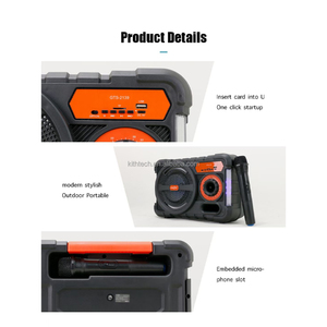 Chất Lượng Cao GTS-2139 Loa Không Dây Loa Karaoke Ngoài Trời 1200MAh Có Thể Sạc Lại Đảng Loa Di Động Với Mic Không Dây - Product Image 6