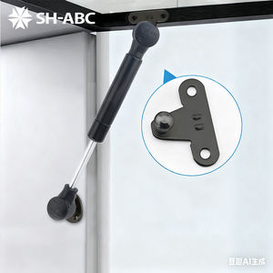 Amortisseur hydraulique à gaz <span class=keywords><strong>SH</strong></span>-ABC de couleur <span class=keywords><strong>gris</strong></span> argenté, à rotation vers le bas, 50N, pour armoire en bois - Product Image 2