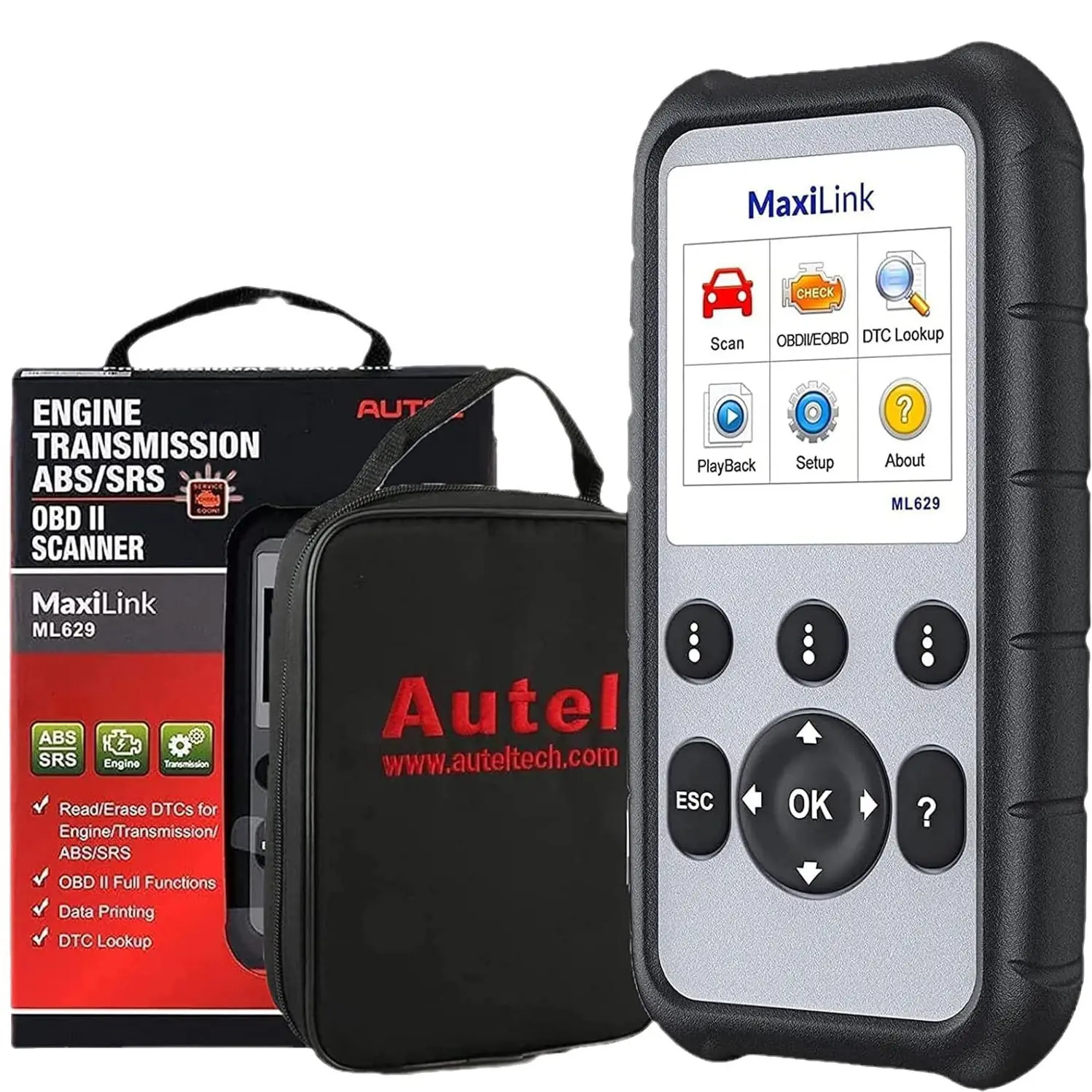 ยานพาหนะ Autel Auto Ml629 ABS/ถุงลมนิรภัย/AT/เครื่องอ่านรหัสรถยนต์เครื่องสแกนเนอร์สามารถOBDIIเครื่องมือวินิจฉัย