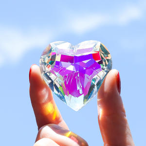 레인보우 30mm/45mm 크리스탈 하트 프리즘 광택 바람 차임 매달려 크리스탈 창 장식 장식 로맨틱 선물 사랑 테마 - Product Image 5