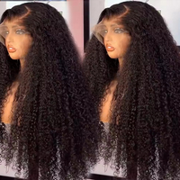 Perruque Frontale en Dentelle HD 13X4 13x6 en Cheveux Humains, Perruques Sans Colle 5x5, Dentelle Frontale en Cheveux Humains Pré-Épilée, Perruque Bouclée Pixie Indienne Brute, Vente en Gros