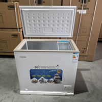 Congélateur à porte battante électrique Homa 200L pour l'extérieur, stockage de poissons congelés, boulettes de viande, usage hôtelier et domestique, congélateur réfrigéré