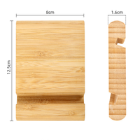 Support de téléphone portable en bambou, support de téléphone portable en bois portable pour bureau, logo personnalisé