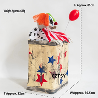Nouvelle Décoration Animatronique Effrayante pour Halloween : Accessoire de Clown à Activation par Mouvement pour Fêtes et Parcs à Thème