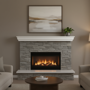 Estante Flotante para Chimenea de 60 Pulgadas, Color Blanco, para Sala de Estar, Estilo Clásico - Product Image 2