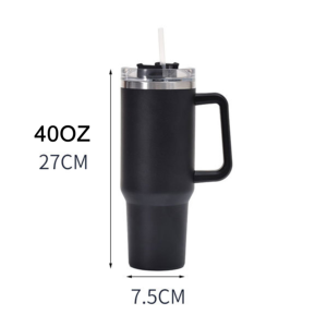 Wholesale Custom Logo Outdoor 40oz Double Walled Travel Mugs Stainless Steel Vacuum Insulated Travel Tumbler <b>With</b> Handle - Product Image 4