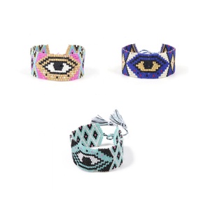 Moyamiya ญี่ปุ่นลูกปัดสร้อยข้อมือ Evil Eye handmade สร้อยข้อมือ Tassels unisex ตุรกีที่มีประสิทธิภาพพระ<span class=keywords><strong>เค</strong></span>รื่อง - Product Image 1