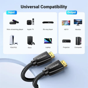 Câble <span class=keywords><strong>HDMI</strong></span> vers <span class=keywords><strong>HDMI</strong></span> mâle <span class=keywords><strong>UGREEN</strong></span> 40411 3M 4K 60Hz Ultra HD haute vitesse pour téléviseur, moniteur, ordinateur portable, projecteur - Product Image 3