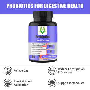 Probióticos OEM para mujeres en cápsulas vegetales que mejoran la salud digestiva, promueven la salud vaginal y urinaria, y fortalecen el sistema inmunológico. - Product Image 1