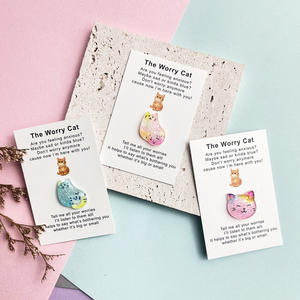 DIY การ์ดกอดกระเป๋าน่ารักแบบมีเส้นขอบคำกระตุ้นให้แมวรู้สึกกังวลภาษาอังกฤษสำหรับการเจริญเติบโตทางอารมณ์การ์ดอวยพรสำหรับ<span class=keywords><strong>เพื่อน</strong></span> - Product Image 5