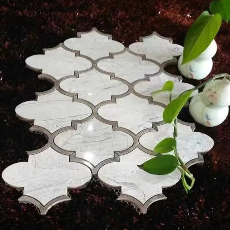 Cina Keramik Ubin Mosaik Arabesque Lantern Mosaic Marmer Lentera Mosaik Ubin