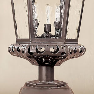 Lampada a colonna esterna impermeabile Vintage lampada a colonna principale luce decorativa da giardino - Product Image 6