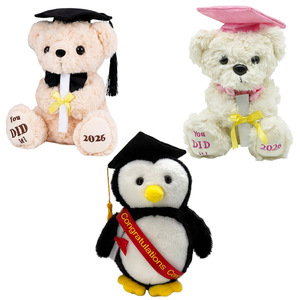 Oso de Peluche de Graduación 2026, Pingüino Rosa y Negro, Oso Doctor, Peluche para Niños Unisex - Product Image 1