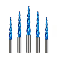 Fraise à queue conique en carbure pour machine de gravure CNC, fraise spirale AlTiN personnalisable OEM/ODM pour le travail du bois