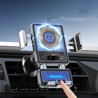 Nouveau support de navigation pour voiture avec chargeur sans fil intégré à la sortie d'air, 66W, induction infrarouge, clip automatique, chargeur sans fil rapide