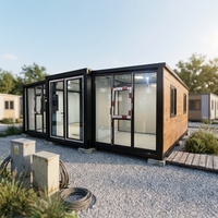 Bureau modulaire préfabriqué DIY 20FT 40FT, bâtiment de bureau portable et extensible pour projets de construction et commerciaux