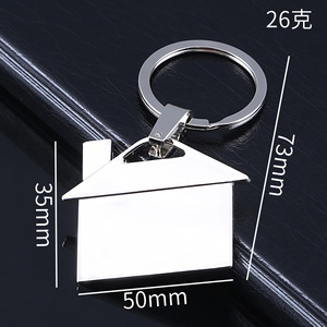 Bất động sản Keychain cá nhân món quà nhà hình dạng Keyring nhà Keychain khuyến mại Keychain kim loại móc chìa khóa tùy chỉnh tên Logo - Product Image 5