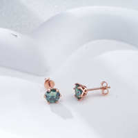 Conjuntos de Joyería de Moda en Oro Rosa, Plata de Ley S925 con Certificación GRA, Corte Brillante de 4CT, Conjunto de Collar con Cadena de Moissanita para Mujer