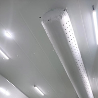 Conduit d'air rond en tissu, gaine textile ignifuge en polyester pour la ventilation des entrepôts et des installations frigorifiques