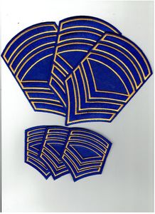 Tất cả các ngôi sao biểu tượng Đài Loan-Made Twill vải sắt-on các bản vá lỗi khâu biên giới đồng phục tùy chỉnh trung sĩ corporal biểu tượng thêu - Product Image 6