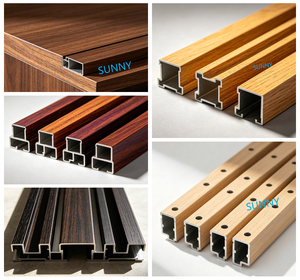 Perfil de Aluminio con Recubrimiento de PVDF en Color <span class=keywords><strong>RAL</strong></span> Personalizado, con Acabado de Madera, para Fachadas de Edificios de Alta Gama - Product Image 6