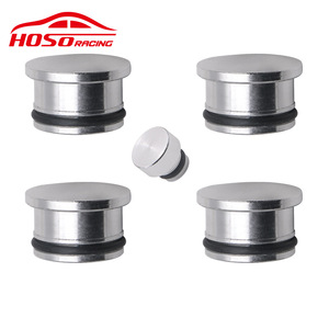 HOSO RACING ปลั๊กท่อร่วมไอดีอลูมิเนียมอัลลอยด์สีเงิน 4 ชิ้นสำหรับอัลฟ่า โรมิโอ วอกซ์ฮอล - Product Image 1