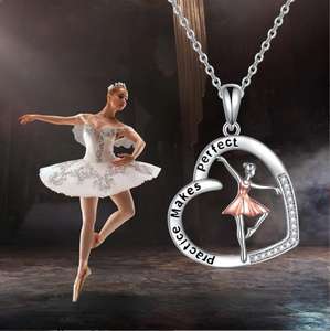 Collar de Plata de Ley con Diseño de Bailarina, Joyería de Baile, Regalo para Animadores, Novedad 2025 - Product Image 2