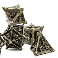 Pour Udixi Logo personnalisable donjons et dragons en métal jeu de dés polyèdre RPG moulinet avec emballage de boîte en métal personnalisable