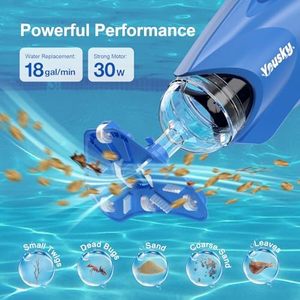 Limpiador de Piscinas Inalámbrico Recargable Blove Dolphin, Potente, 18 Galones/Min, con Barra Telescópica para Uso en Piscinas Enterradas - Product Image 2