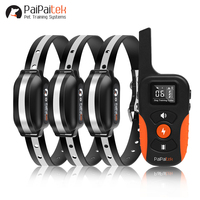 Collier de dressage pour animaux de compagnie avec 1 télécommande et 3 récepteurs, portée de 3300 pieds, personnalisation OEM/ODM, certifié FCC CE RoHS MSDS, avec fonctions de bip, vibration et choc