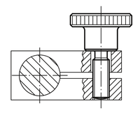 Vis à molette moletée en acier inoxydable KIPP K0140 DIN464, finition brillante, réglage rapide sans outil