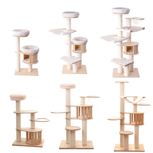 <span class=keywords><strong>Arbre</strong></span> à <span class=keywords><strong>chat</strong></span> fabriqué en Chine, tour pour chats d'intérieur, perchoir en peluche avec condos pour chats et poteaux à gratter avec <span class=keywords><strong>paniers</strong></span> tissés - Product Image 3