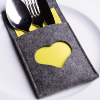 Porte-couverts de Noël en feutre, pochettes pour ustensiles, décorations de table de Noël, décorations de table à dîner