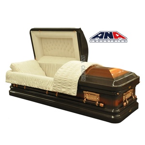 <span class=keywords><strong>ANA</strong></span> spazzolato rotonda angolo 18ga acciaio inox funerale forniture di metallo bara scrigno - Product Image 1