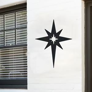 1 pièce, art mural en métal doré, étoile de Bethléem, étoile en métal, décoration de la maison, décoration esthétique de la pièce, arts métalliques décoratifs, cadeaux religieux - Product Image 3
