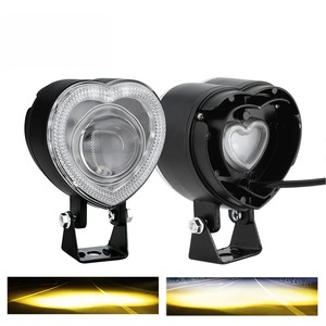 Nouveaux phares de moto à LED en forme de cœur, double couleur RGB, feux de route, étanches IP67, antibrouillard pour voitures et camions MO-235 2 - Product Image 3