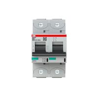 Disjoncteur miniature haute performance de type D 2CCG001241R0001, 2 pôles, pouvoir de coupure 36 kA, 80 A, 690 V CA, série S800N 250 V
