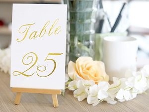 Tùy chỉnh màu sắc in ấn 350GSM giấy nghệ thuật Wedding thiệp chúc mừng lễ hội thẻ với Vàng foiling và 31 cái Bảng số - Product Image 2
