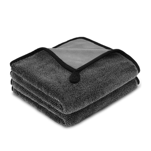 Serviette de séchage en microfibre à double torsion 1200 GSM, grande boucle torsadée, pour voiture - Product Image 1