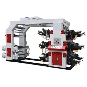 Hot sale factory 6 Color Flexo Plate Plastic Non Woven PE Fabric Bag Printing Machine price