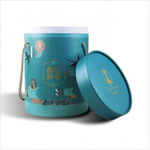 Caja de embalaje de alimentos con cilindro impreso de papel personalizado, nuevo diseño, con cinta - Product Image 1