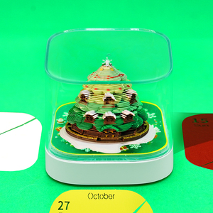 Phiên bản 2026 giấy khắc bàn đầy màu sắc giáng sinh cây nhà lịch 2026 3D với chức năng ghi nhớ-Một món quà kỳ nghỉ sáng tạo - Product Image 2